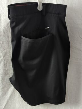 REDVANLY Varick Pull-On Men's Golf Shorts Black XL 7.5" Inseam
